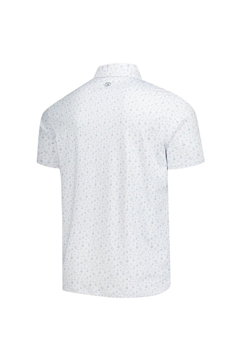 Men's Barstool Golf  White WM Phoenix Open Printed Polo, Alternate, color, White