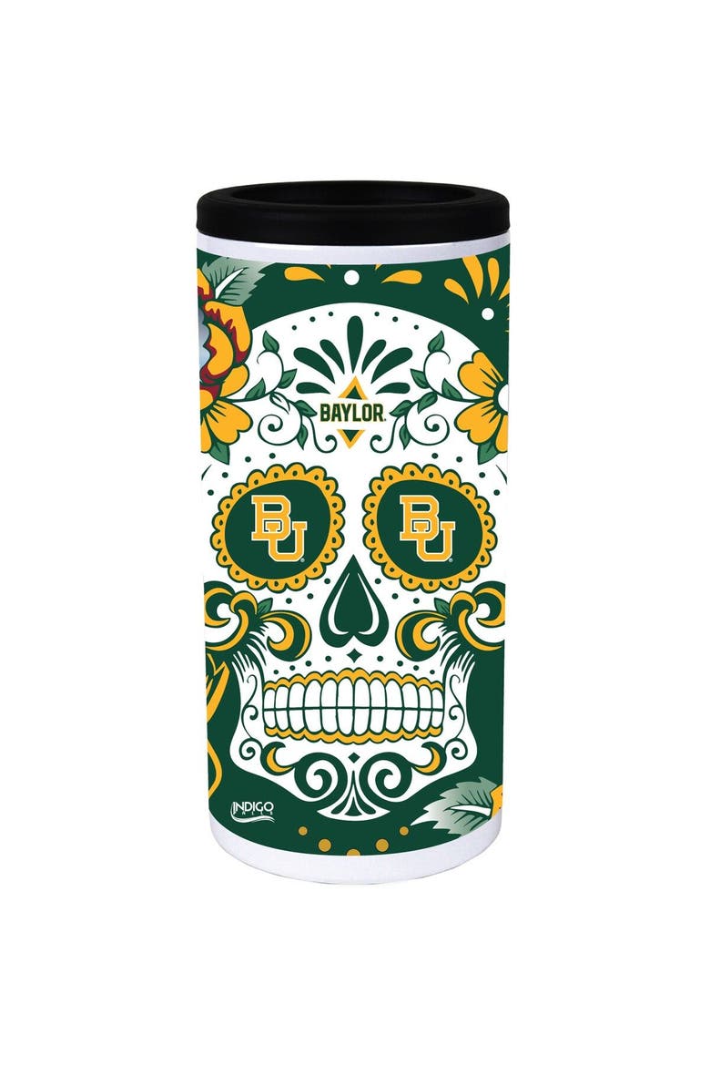 Baylor Bears Dia Stainless Steel 12oz. Slim Can Cooler, Alternate, color, White