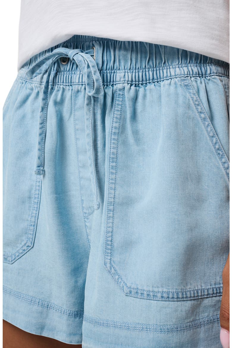 Chambray Drawstring Shorts, Alternate, color, VINTAGE LIGHT WASH