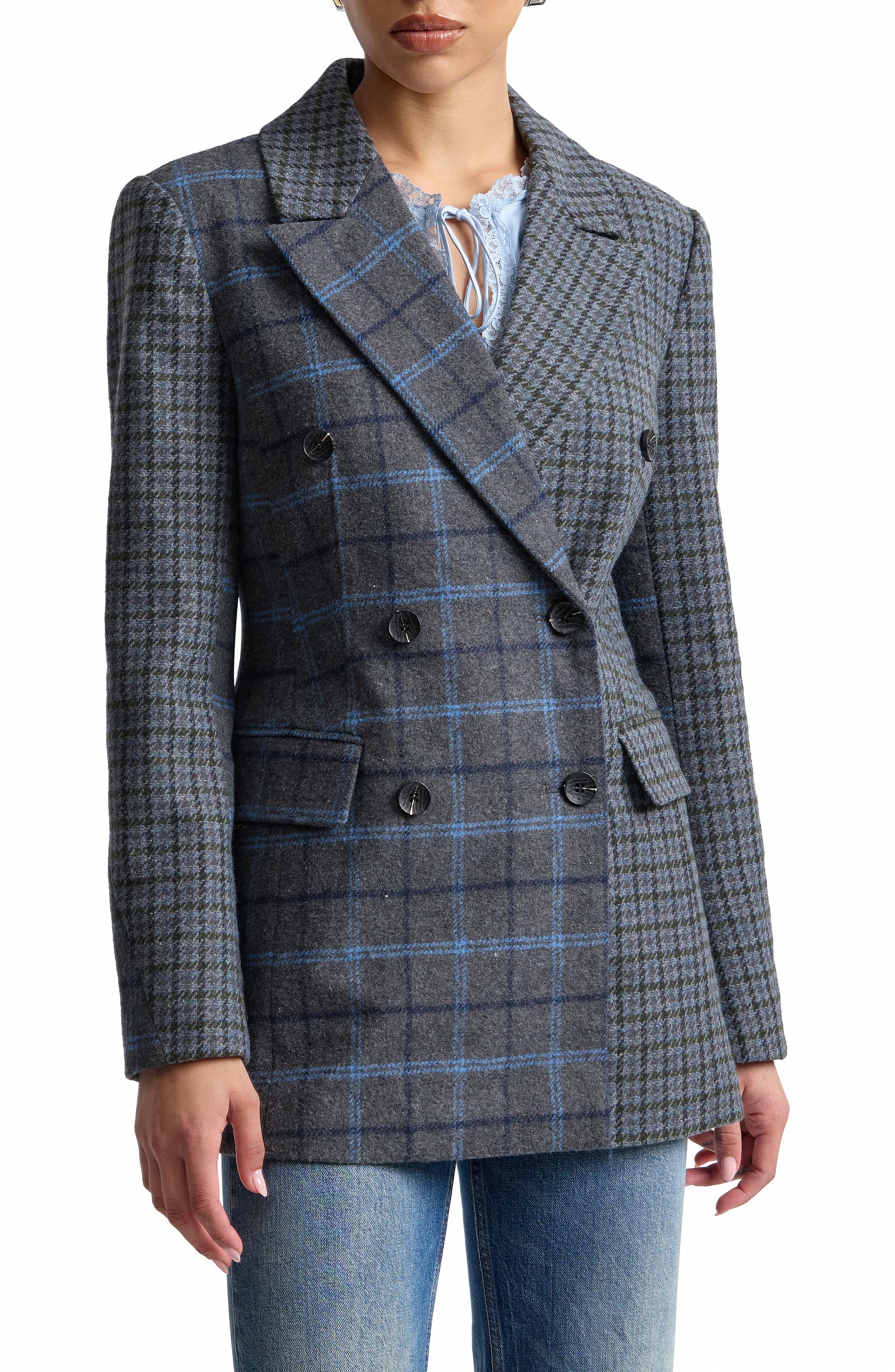 selected GREY PLAID MULTI