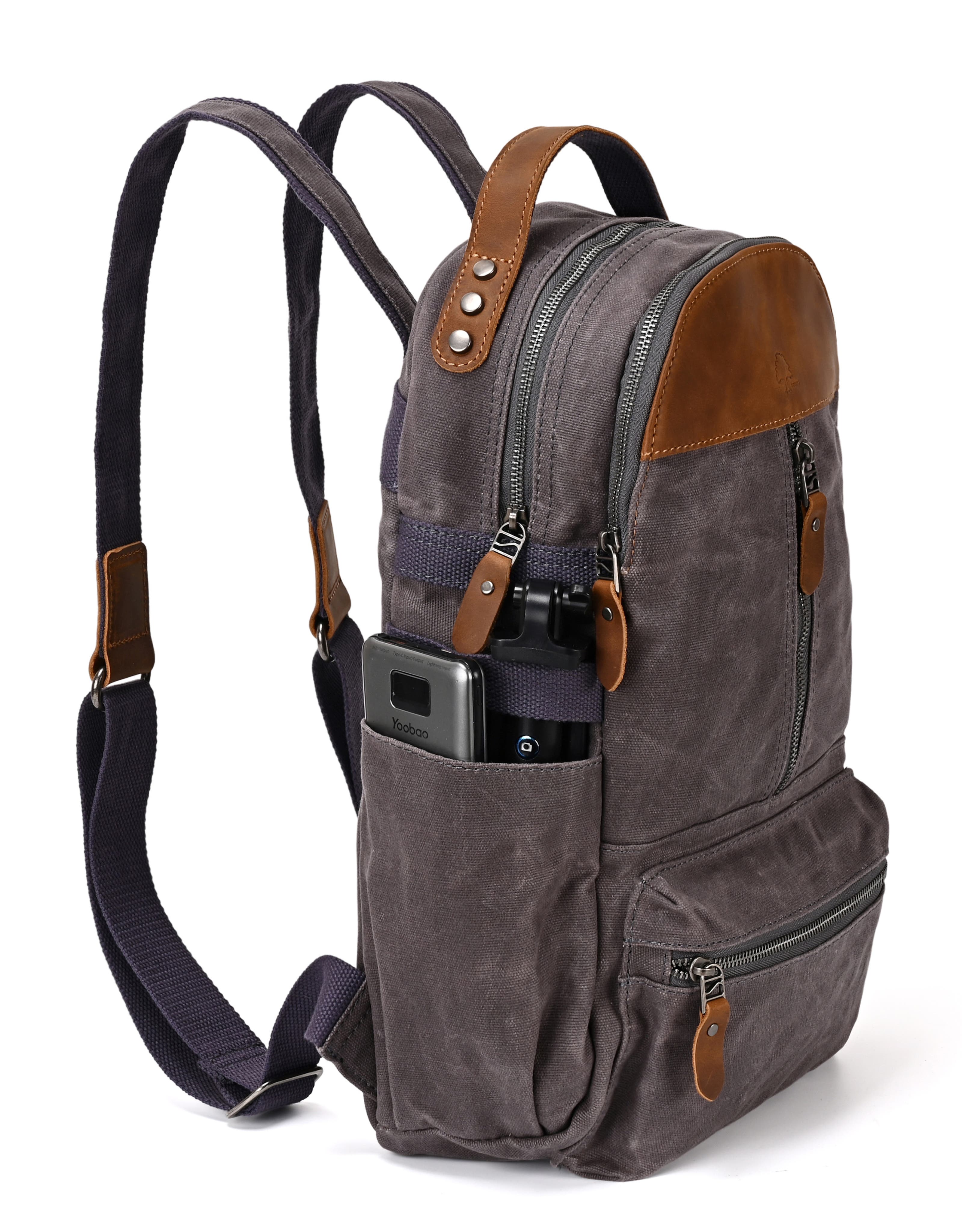 TSD Brand Mountain Leaf Durable Outdoor Utility Backpack, Alternate, color, Grey