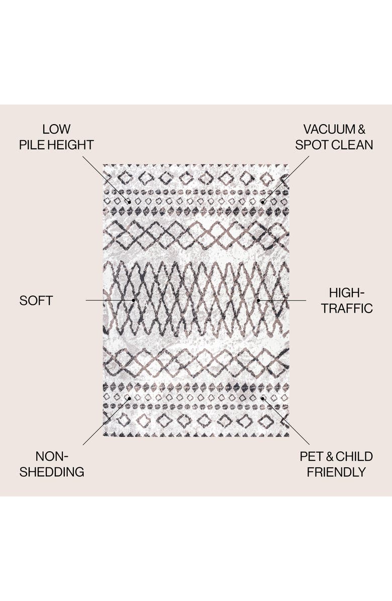 JONATHAN Y Aksil Moroccan Diamond Area Rug, Alternate, color, Ivory/Brown