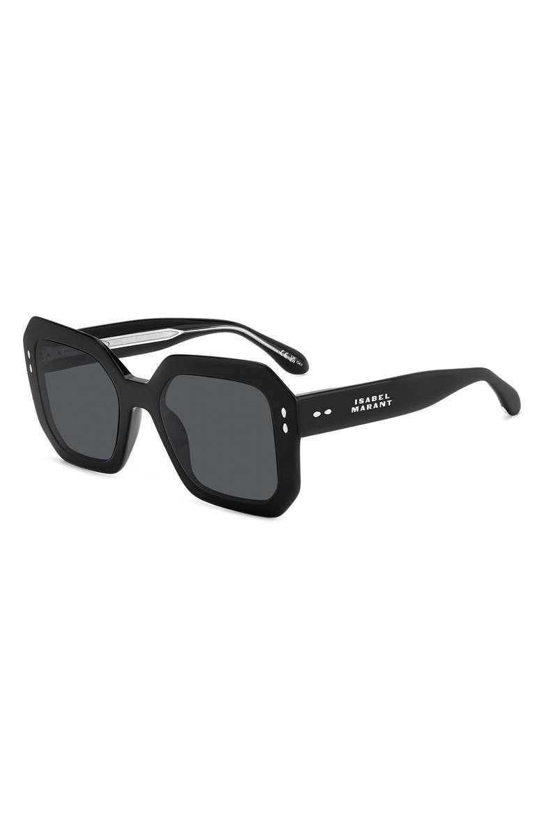 Isabel Marant 53mm Square Sunglasses, Alternate, color, Black/ Grey