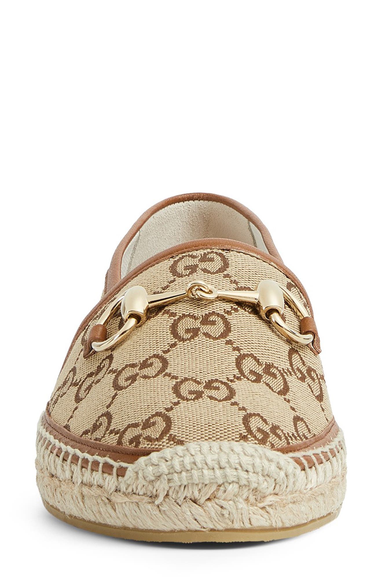 Gucci Pilar Horsebit Espadrille Flat, Alternate, color, 