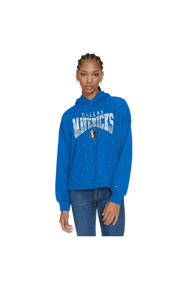 TOMMY JEANS Women's Tommy Jeans Blue Dallas Mavericks Stella Cropped Pullover Hoodie, Alternate, color, Blue