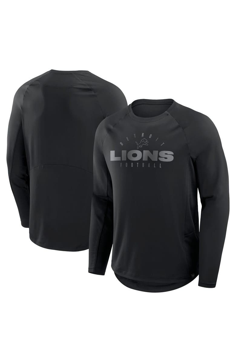 FANATICS Men's Fanatics Black Detroit Lions Coverage Scheme Long Sleeve T-Shirt, Alternate, color, Black