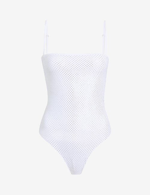 Commando Party Starter Straight Cami Bodysuit In Crystal White