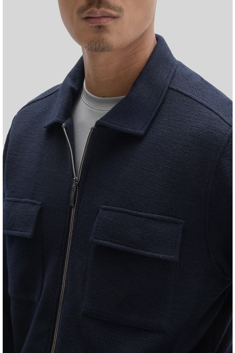 Mezner Cropped Zip Jacket, Alternate, color, NAVY