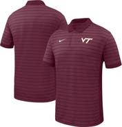 Nike Men's Nike Maroon Virginia Tech Hokies 2025 Early Season Coaches Sideline Victory Stripe Performance Polo