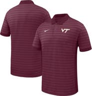 Nike Men's Nike Maroon Virginia Tech Hokies 2025 Early Season Coaches Sideline Victory Stripe Performance Polo