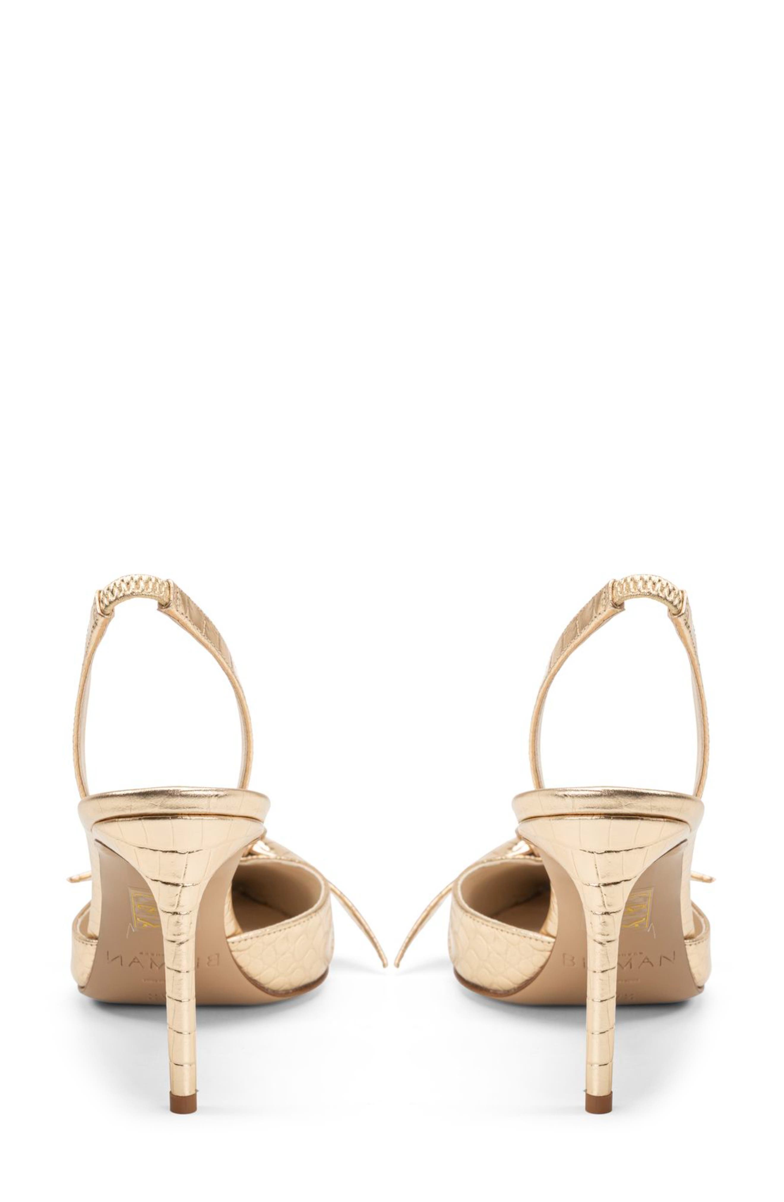 Alexandre Birman Clarita Croc Embossed Pointed Toe Slingback Pump, Alternate, color, 