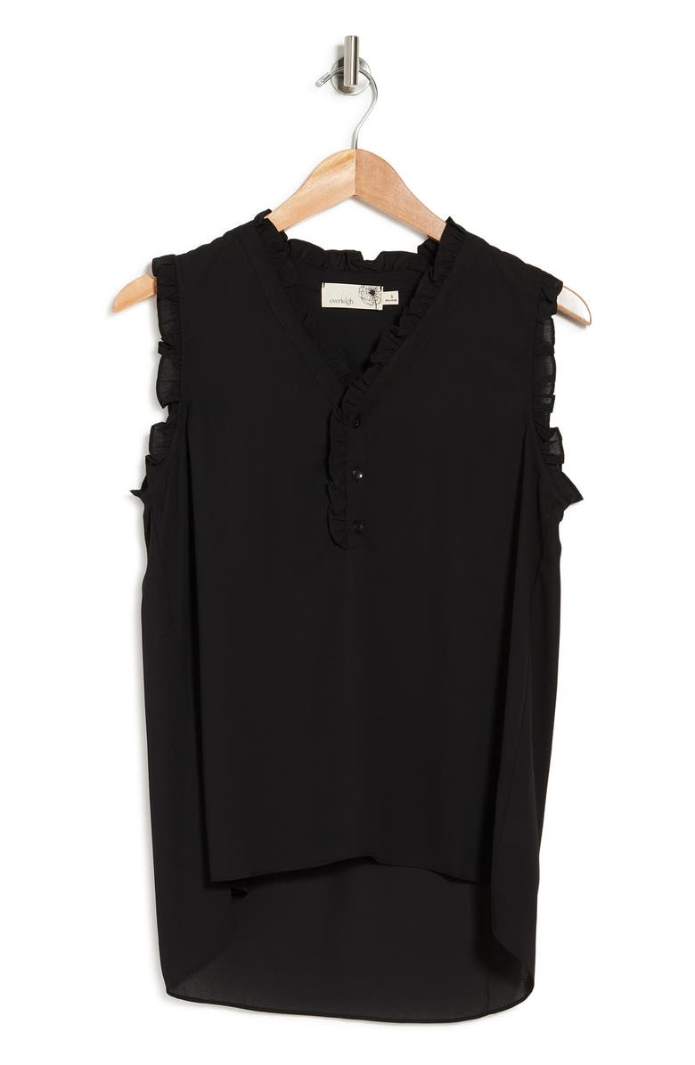 Everleigh Ruffled V-Neck High/Low Tank Top, Alternate, color, 