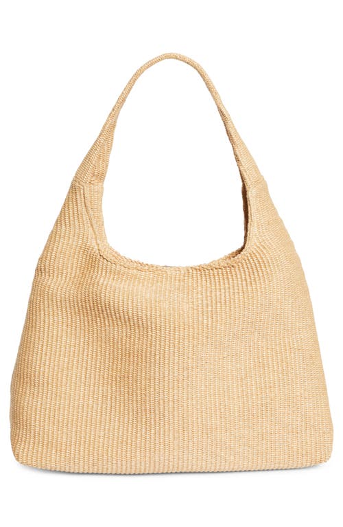 Jimmy Choo Large Beach Diamond Woven Raffia Hobo Bag