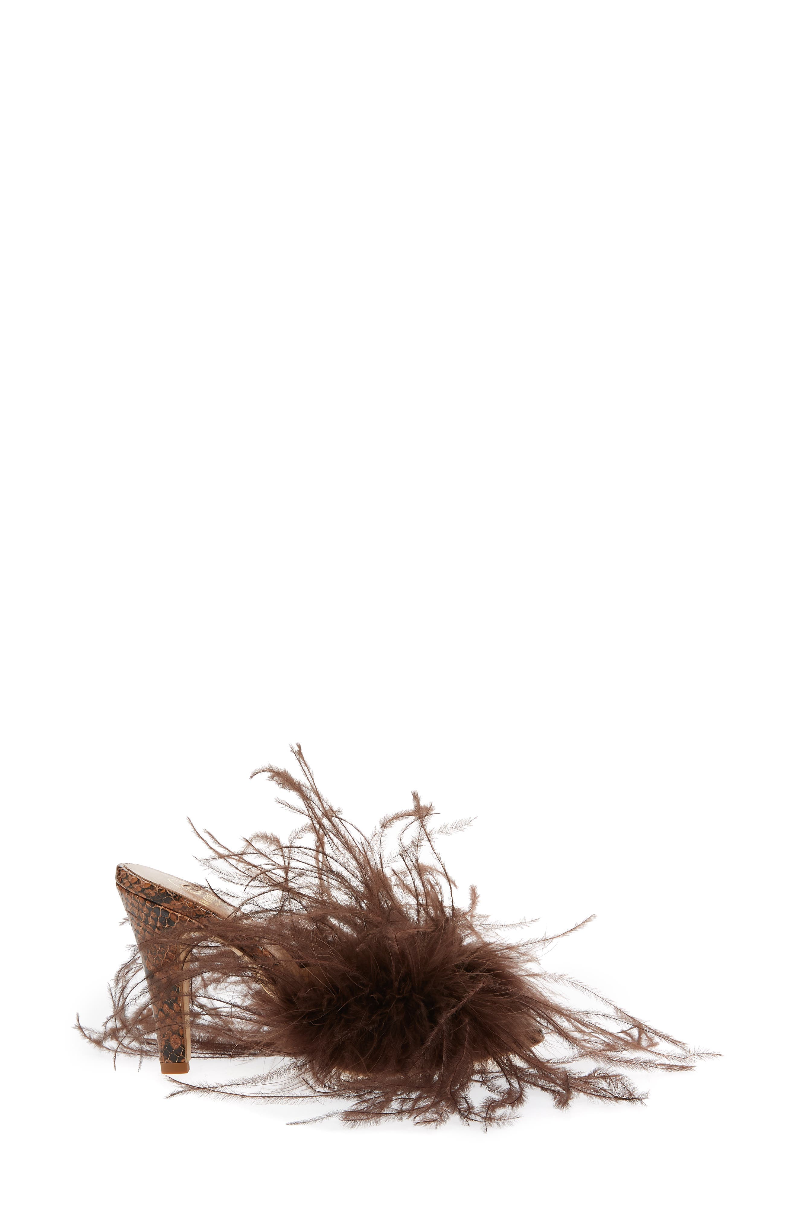 Brother Vellies Palms Feather Sandal, Alternate, color, 