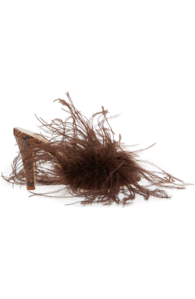 Brother Vellies Palms Feather Sandal, Alternate, color,