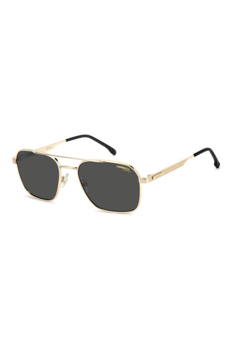 57mm Gradient Oversize Aviator Sunglasses, Alternate, color, GOLD/ GREY