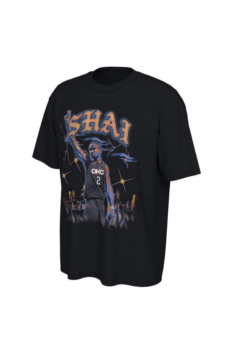 Converse Unisex Converse Shai Gilgeous-Alexander Black Oklahoma City Thunder 2025/26 City Edition Player Graphic T-Shirt, Alternate, color, Black