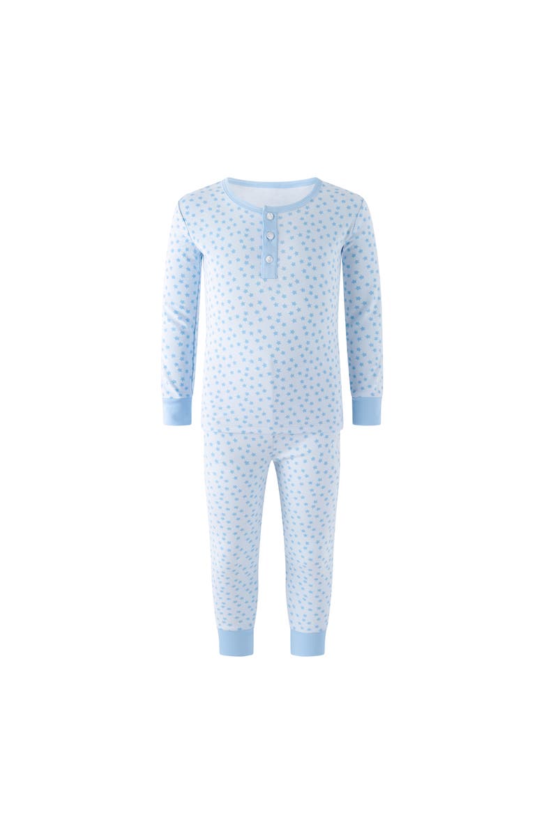 Rachel Riley Pima Star Pajamas, Main, color, Blue