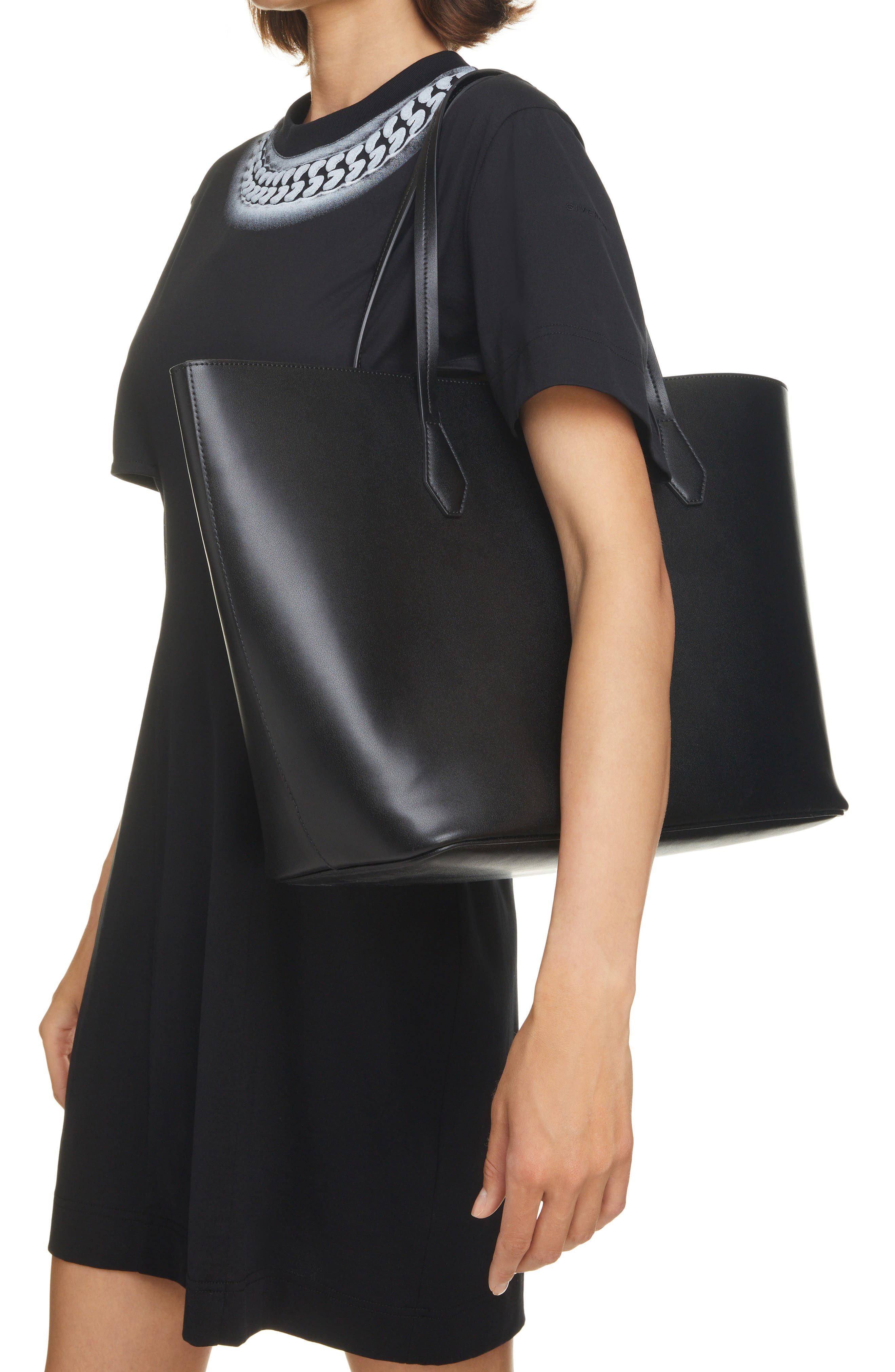 Givenchy Leather Shopper, Alternate, color, 