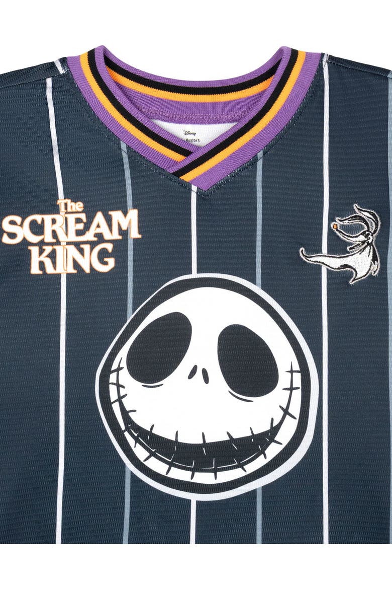 Nightmare Before Christmas Jack Skellington Short Sleeve Soccer Jersey, Alternate, color, Jack Skellington Black