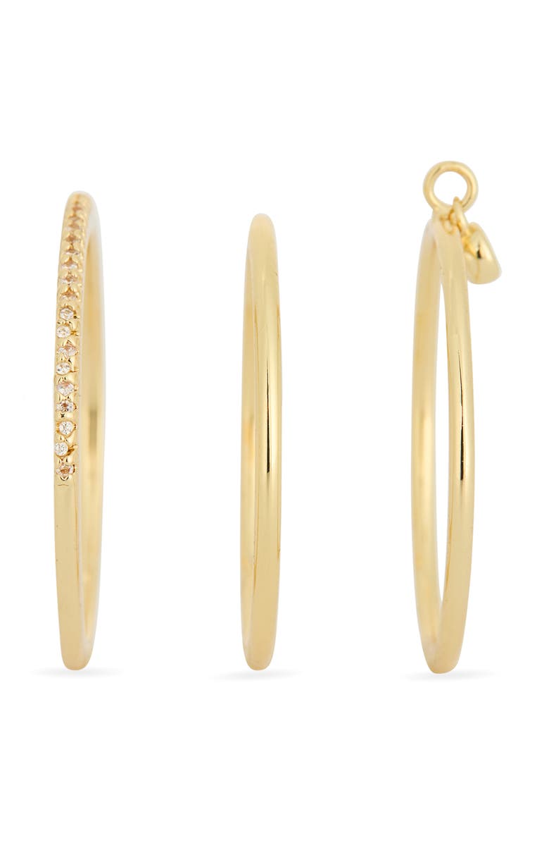 Leith Set of 3 Cubic Zirconia Skinny Band Rings, Alternate, color, Clear- Gold