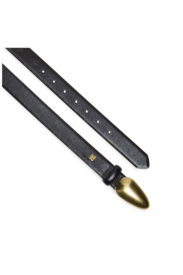 Glossy Teardrop Buckle Belt, Alternate, color, BLACK