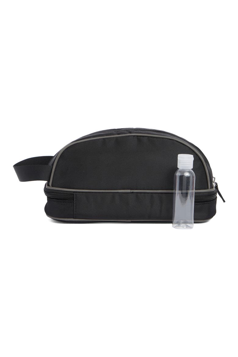 Nylon Dopp Kit, Alternate, color, BLACK