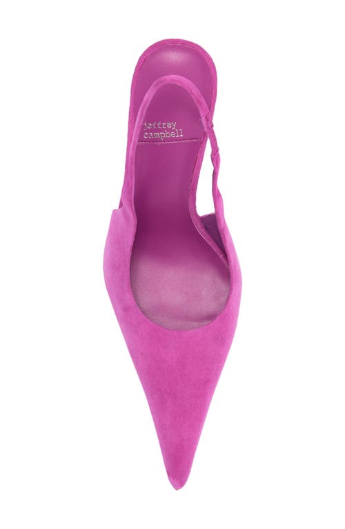 Jeffrey Campbell You Wish Slingback Pointed Toe Pump In Magenta Suede