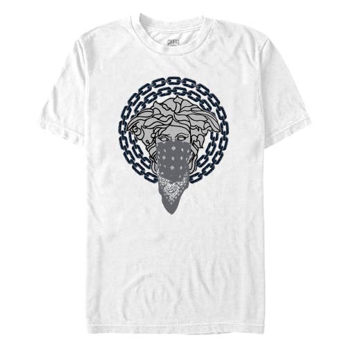 Crooks & Castles Medusa Black Chains Graphic T-shirt In White