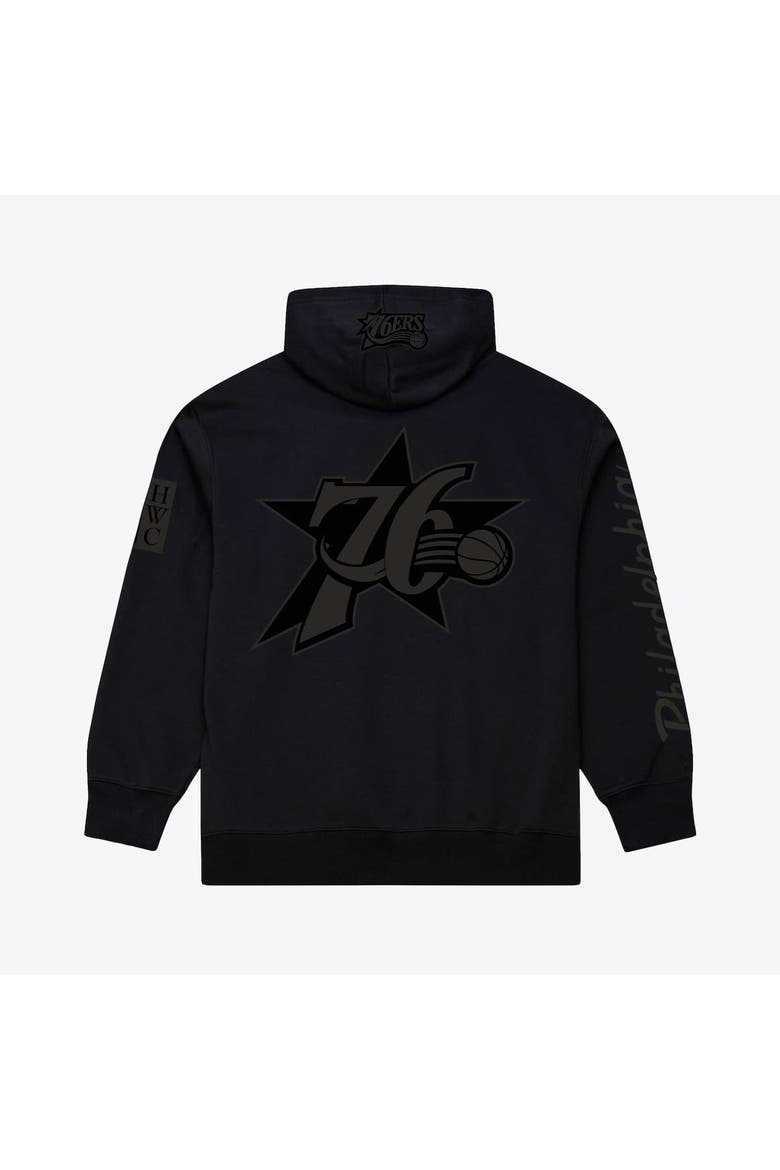 Men's Mitchell & Ness  Black Philadelphia 76ers Phantom Fleece Hoodie, Alternate, color, Black
