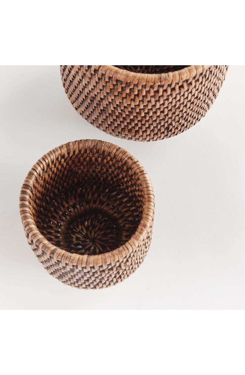 Napa Home & Garden BURMA RATTAN CACHEPOTS SMALL, SET OF 2, Alternate, color, Brown