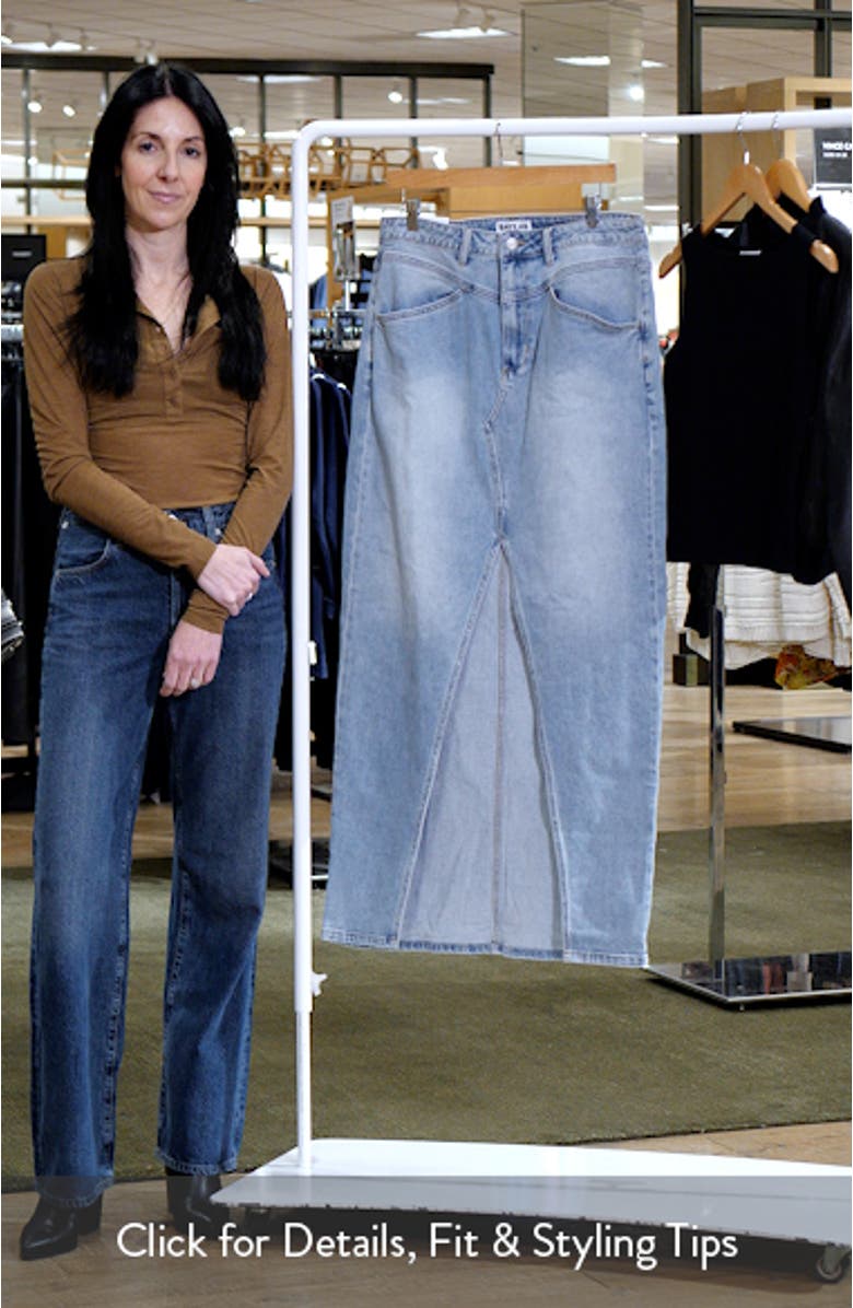 Lauren Mid Rise Front Slit Maxi Skirt, sales video thumbnail