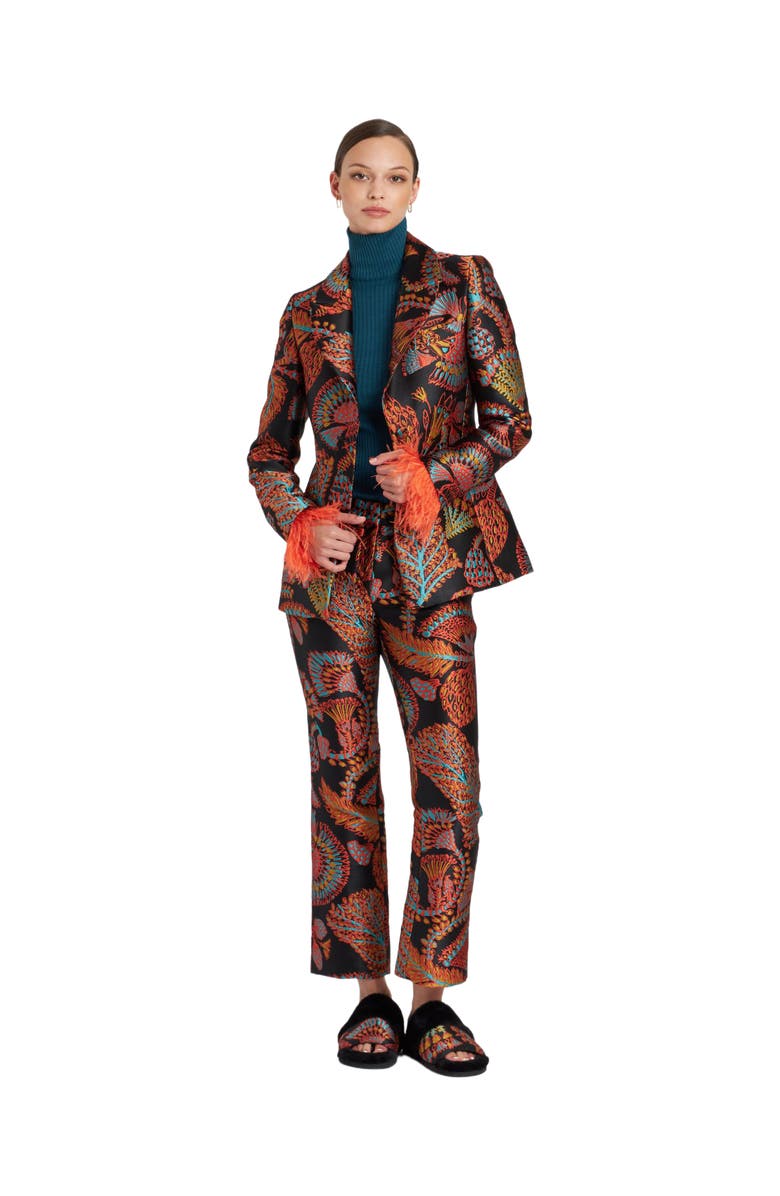 La DoubleJ 24/7 Pants Jacquard Sicomore Black, Main, color, Jacquard Sicomore Black