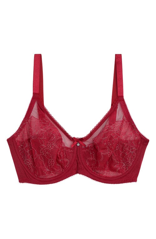 Wacoal Retro Chic Full Figure Underwire Bra In Red