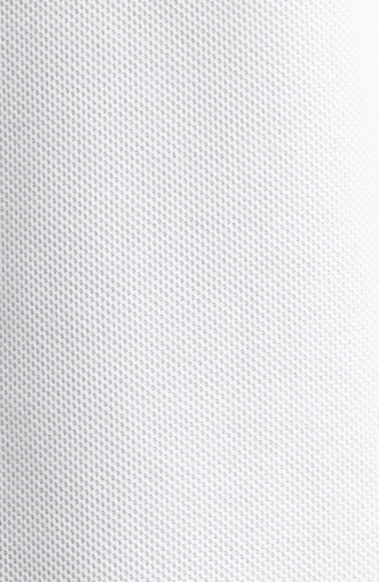 Burberry Evan Check Collar Cotton Piqué Polo, Alternate, color, White