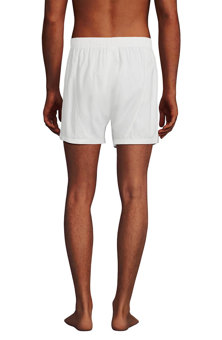 Lands' End Poplin Boxers, Alternate, color, White