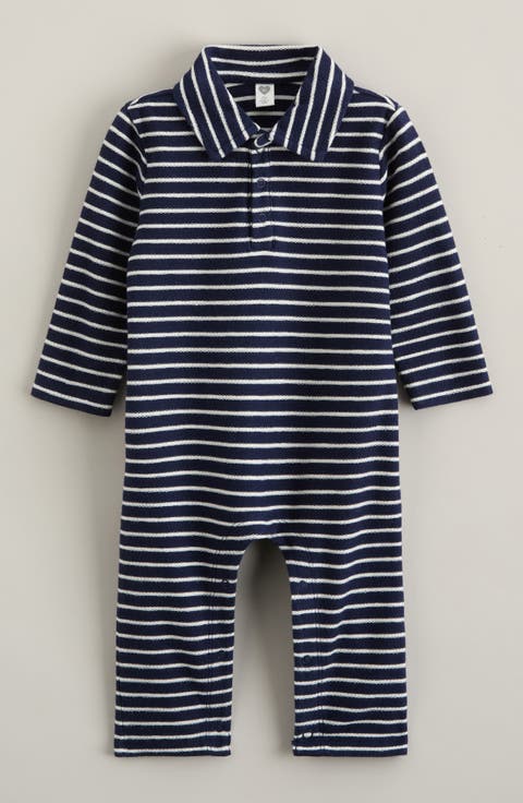Stripe Cotton Romper