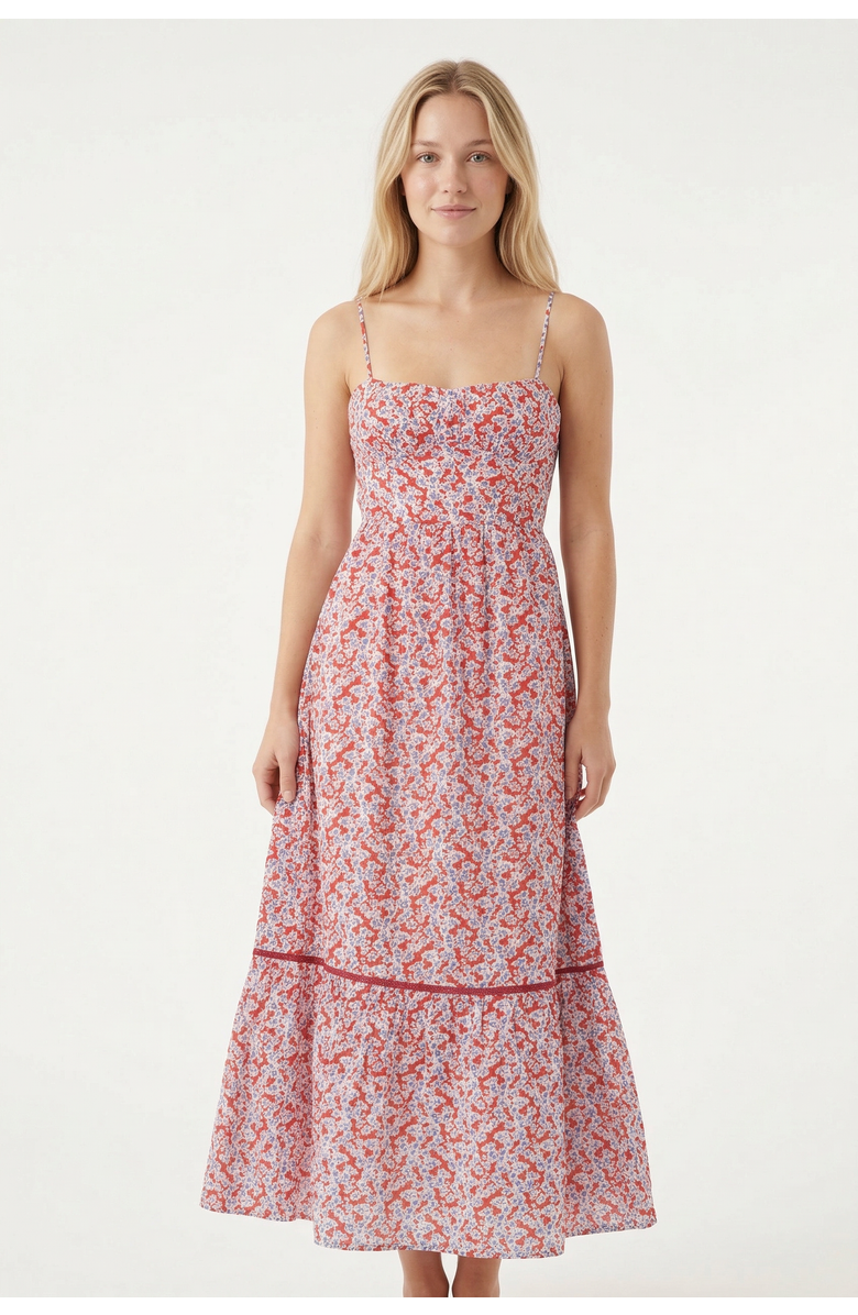 Ro's Garden Flynn Maxi Dress, Main, color, Red Botan