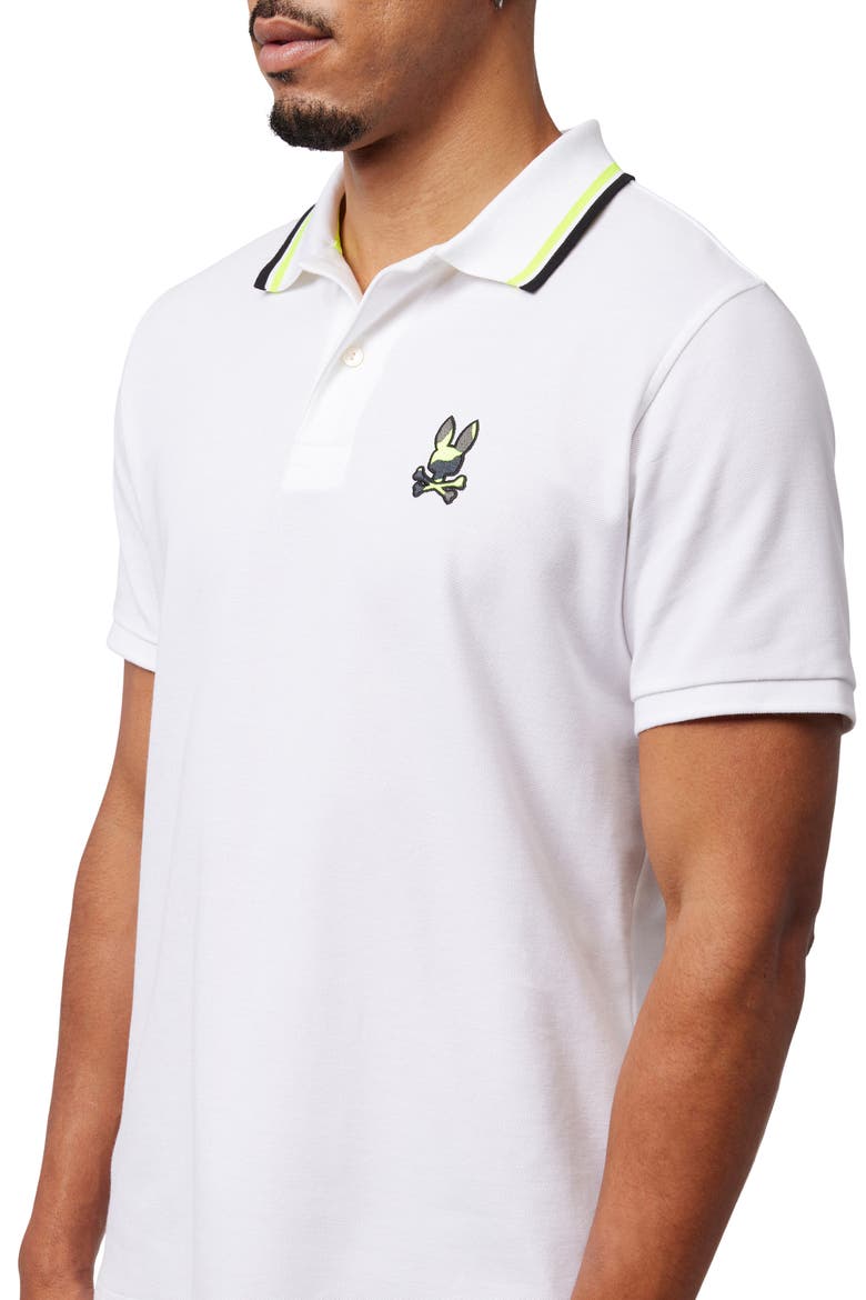 Plano Tipped Cotton Piqué Polo, Alternate, color, WHITE