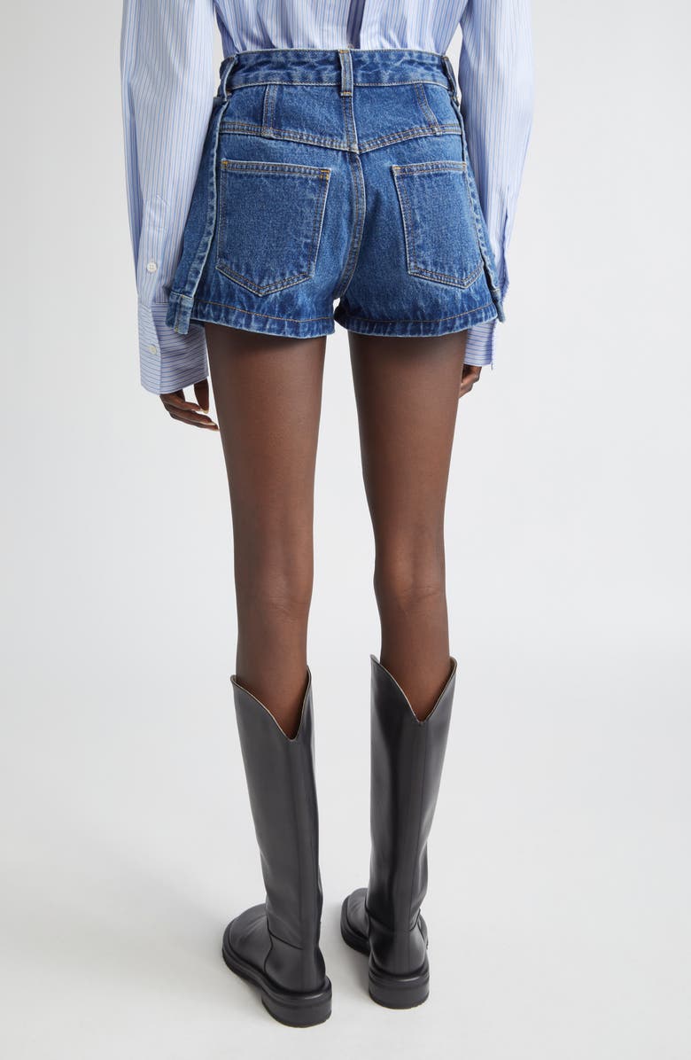 MONSE Denim Jacket Front Shorts, Alternate, color, Indigo