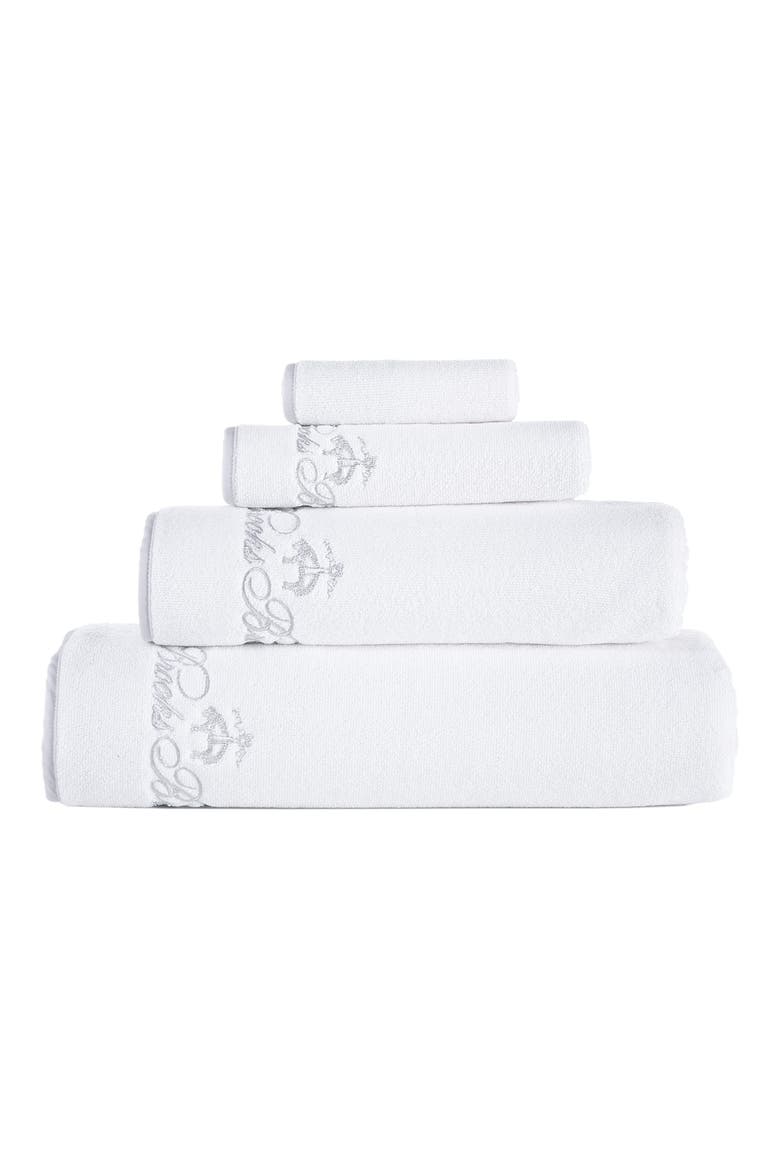 Contrast Border Turkish Cotton Bath Essential, Main, color, WHITE