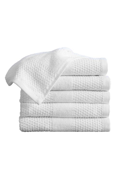 Cotton Textured Weave 6-Piece Hand Towel Set