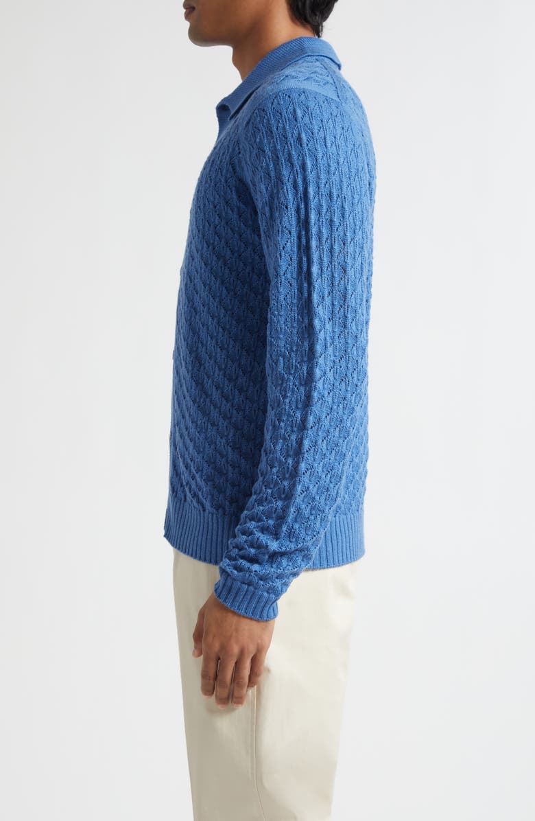 John Smedley Winster Wool Cardigan, Alternate, color, Saltire Blue