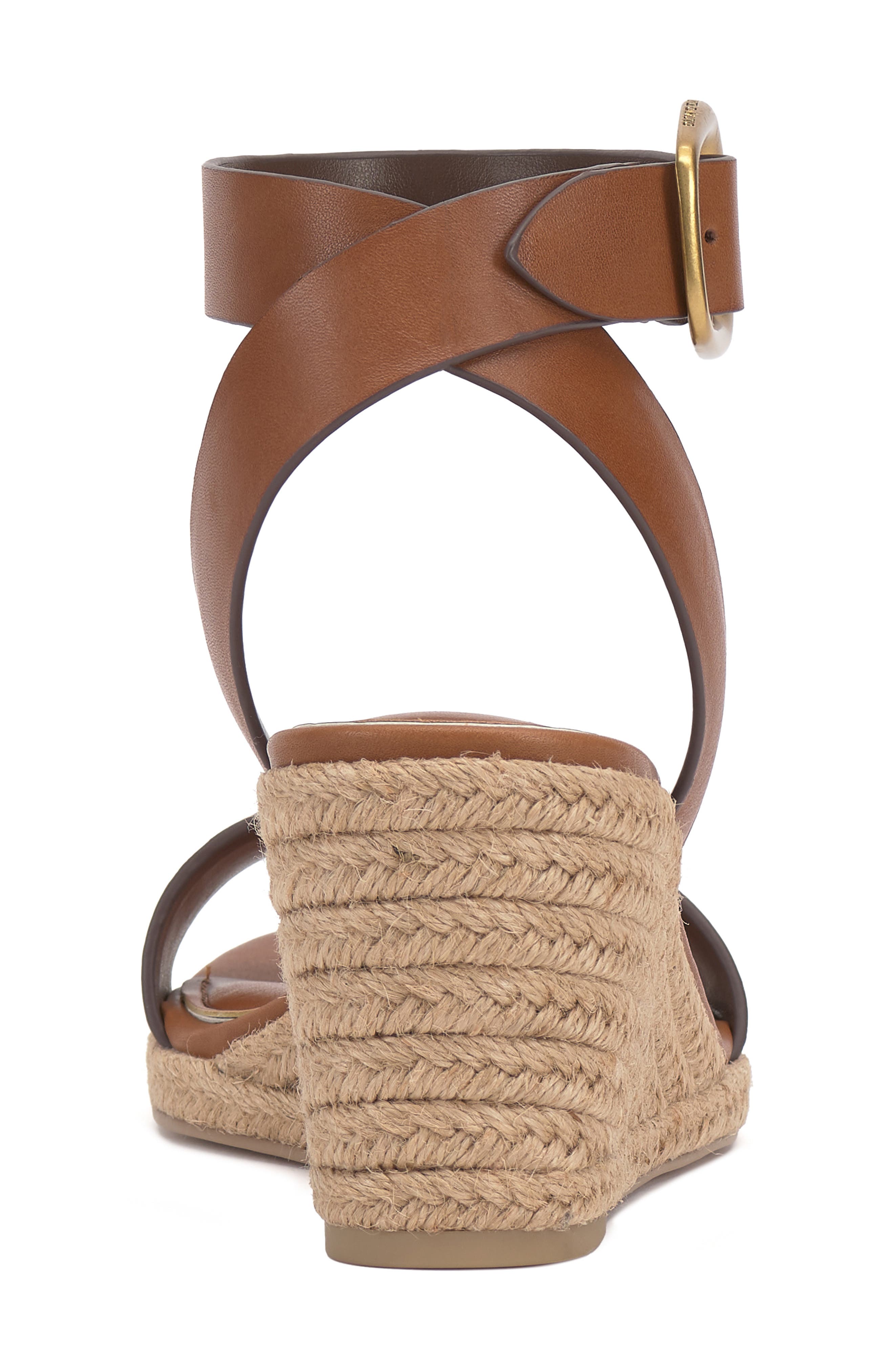 Vince Camuto Felia Wedge Sandal, Alternate, color, Mid Brown
