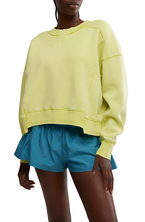 Free People Fp Movement Intercept Cotton Blend Sweatshirt In Yellow