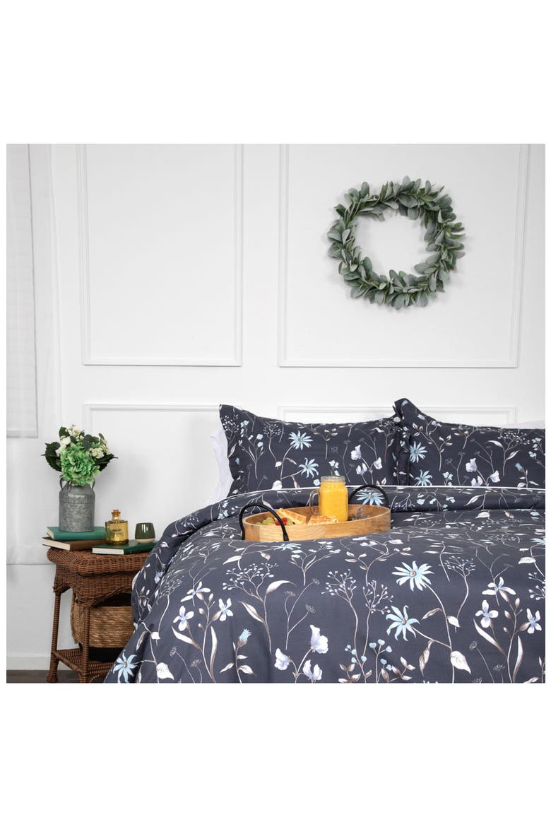 Luxury Premium Floral Collection Comforter Set, Alternate, color, BLUE