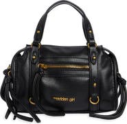 Madden Girl Textured Faux Leather Satchel Bag