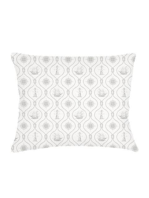Maritime Compass Linen Dutch Euro Pillow with Down Insert