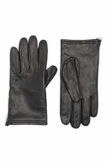 AllSaints Zip Leather Gloves