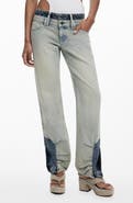 Desigual Double Waist Two-Tone Jeans